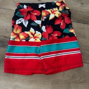 NWOT BOYS Vibrant Floral Swim Shorts